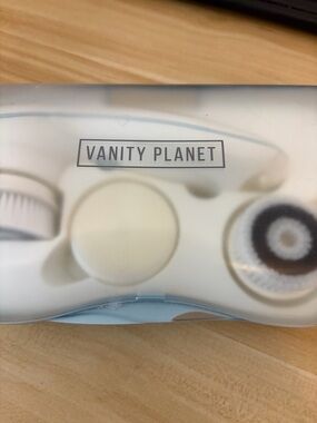 Vanity Planet Facial Brush Set with Travel Case - White